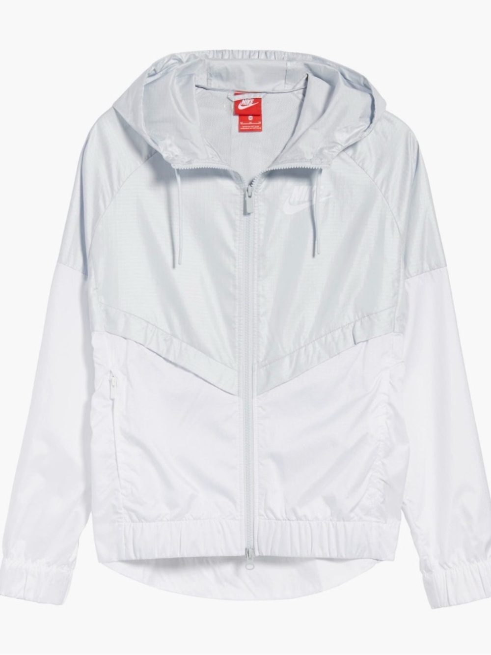 Nike Two-Tone Windrunner Hooded Windbreaker - Pure Platinum/White - Medium